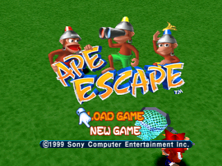 Ape Escape title screen for Playstation